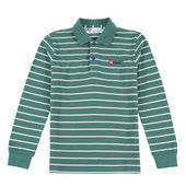 BS Unisex Long-Sleeve Polo Shirt, Green